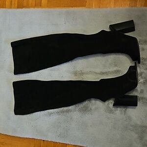 Aldo thigh high black Suede heels